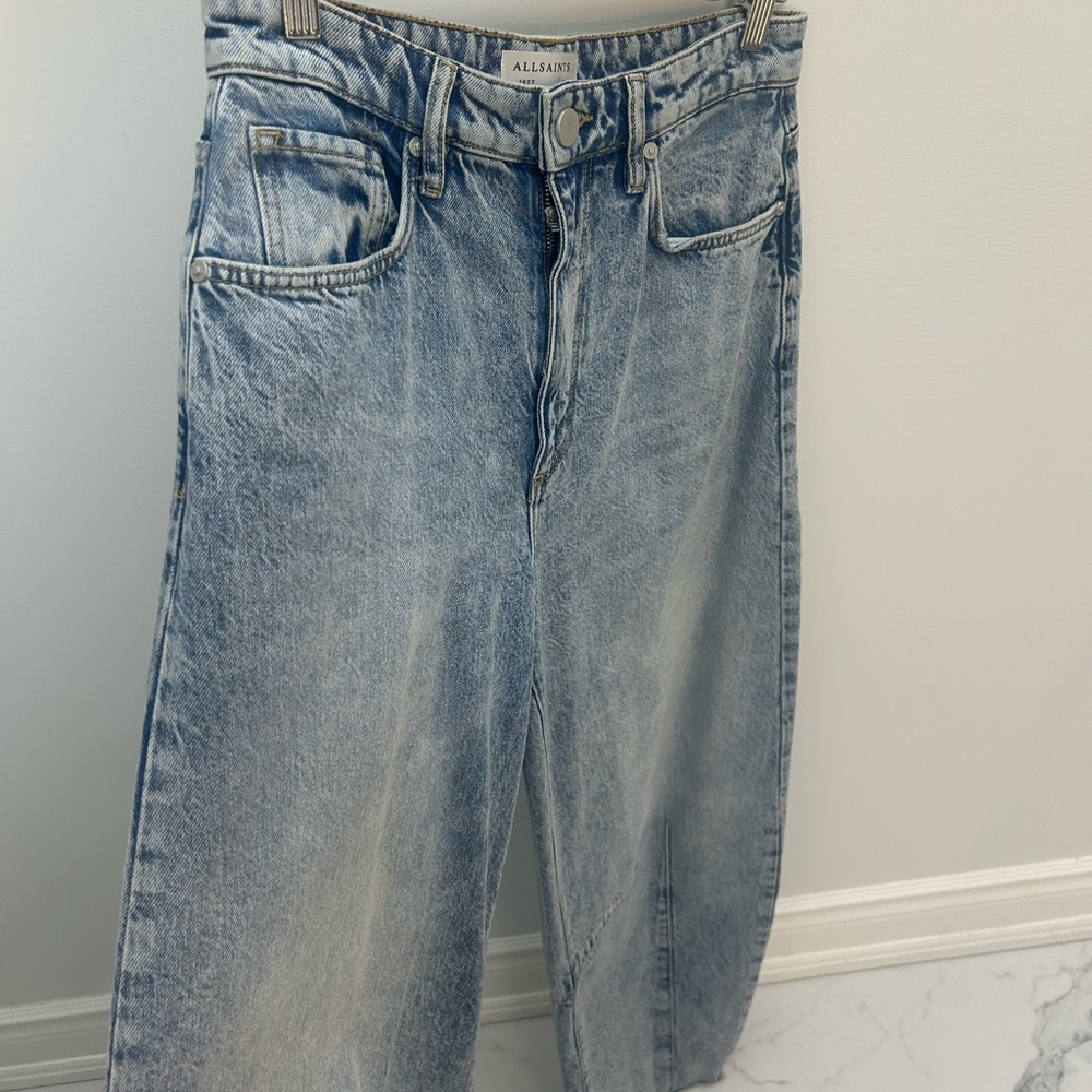 All Saints Barrel Leg Denim Jeans - Picture 3 of 4